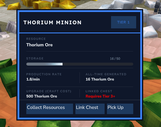 Stats panel - no chest